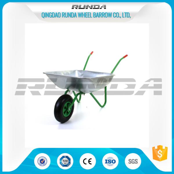 Easy Pulling Steel Handle Wheelbarrow 50L Water Capacity 0.5mm Tray Thickness