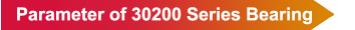 30214 Gráfico de tamaños de rodamientos cónicos de alta precisión con estructura de acero cromado GCr15