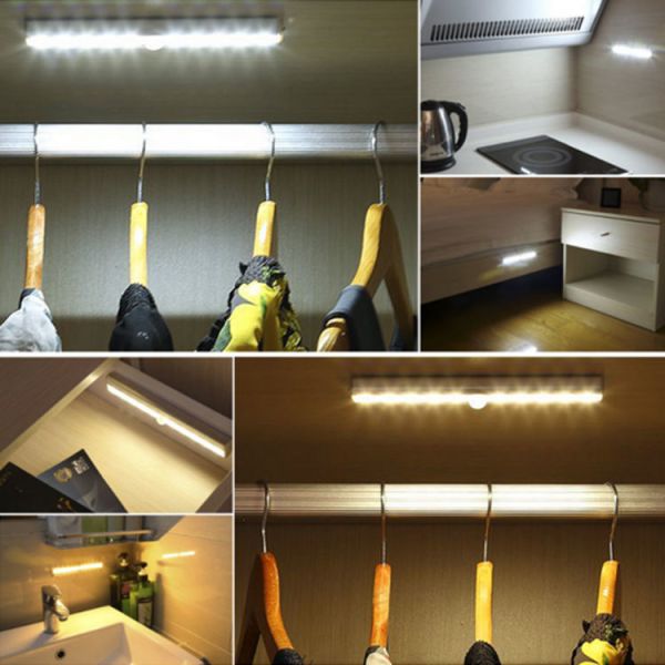 Magnetic Wireless LED Night Light PIR Motion Sensor For Closet Counter Stairway
