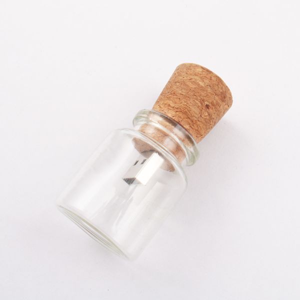 Бутылка привода USB 16GB 32GB 64GB деревянная внезапная сформировала стеклянный затвор вина