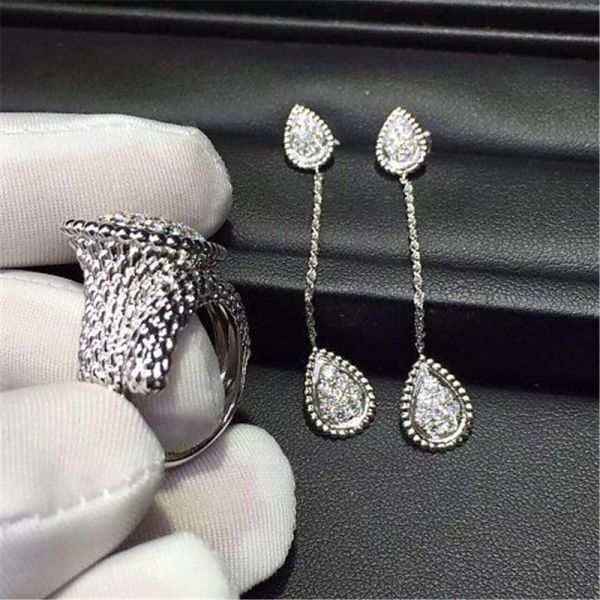 Jewelry factory in Shenzhen, China Bn Diamond Earrings 18k white gold yellow gold rose gold Diamond Earrings