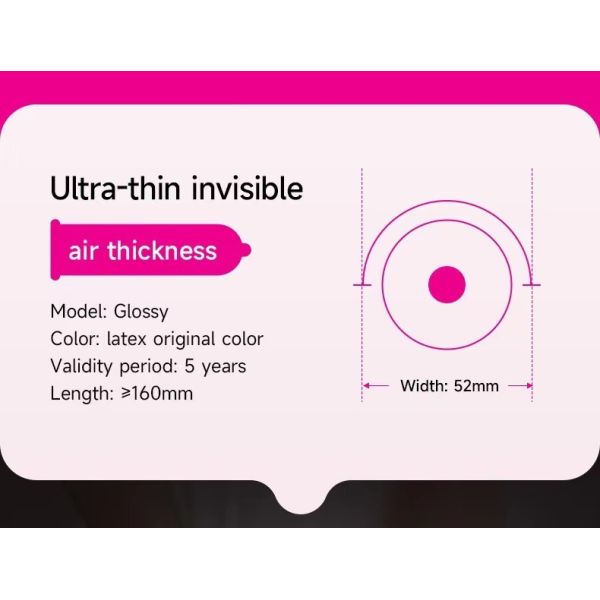 Bulk Pack of 10 Pieces/Box Sensitive Skin Friendly Lubricated Condoms Fragrance Free