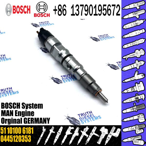 Injeção comuns diesel do trilho 445 120 353 0445120353 do injetor de combustível 0 51101006181 0986435593