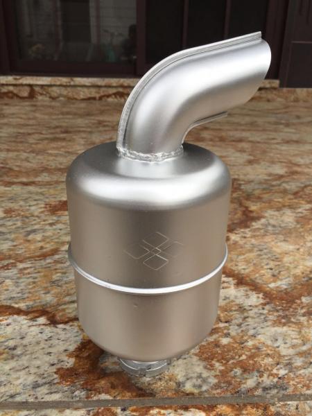 Single cylinder engine spares SF195 silencer with logo siliver color 1.45KG 6pcs/carton