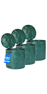 Heavy Duty Home and Yard Waste Bag 48-Gallon Woven Polypropylene, Reusable Lawn and Leaf Garden Bag with Reinforced