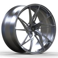 21 pouces Monoblock 1 morceau ont forgé le noir balayé en aluminium directionnel de roues