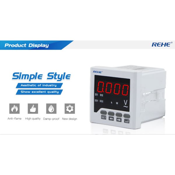 High quality Cheap Price LED AC/DC 0-500V Digital Panel Voltage Meter for solar panels