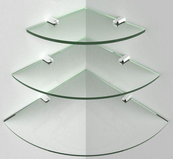 Wall Mount Safety Toughened Glass Shelves Cut To Size Tinted Frosted Tempered Glass Corner Shelf For Bathroom Living Room