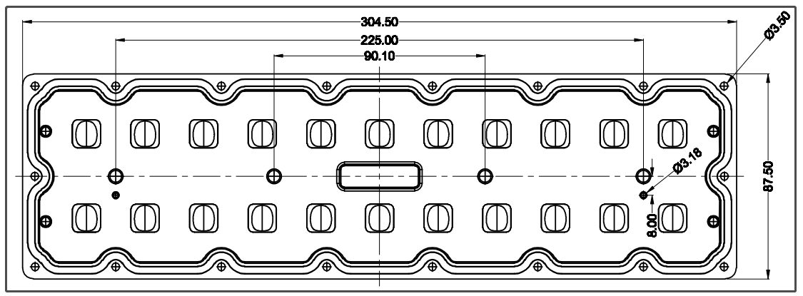 Прямоугольный объектив СИД наивысшей мощности объектива объектива SMD7070 22IN1 TYPE4S уличного света СИД