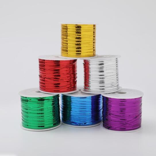 Flower tie wire, food packaging tie roll, colorful gift sealing rope 300,400 yards gold and silver tie