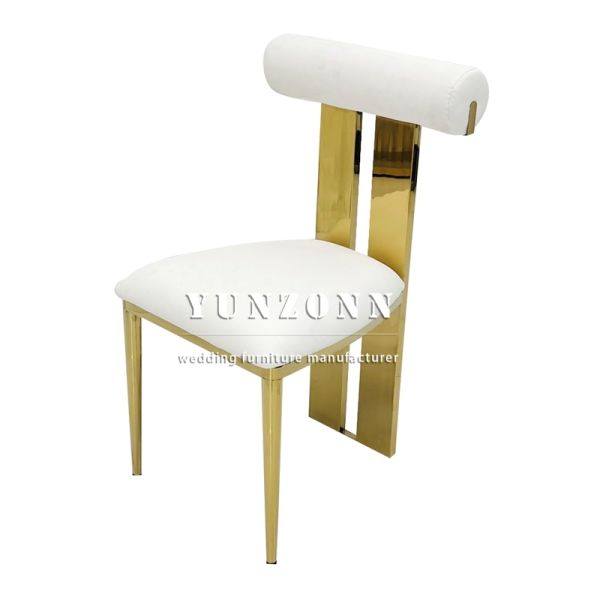 New Design Event Gold Stainless Steel Dining Wedding Chair for Wedding Furniture Rental