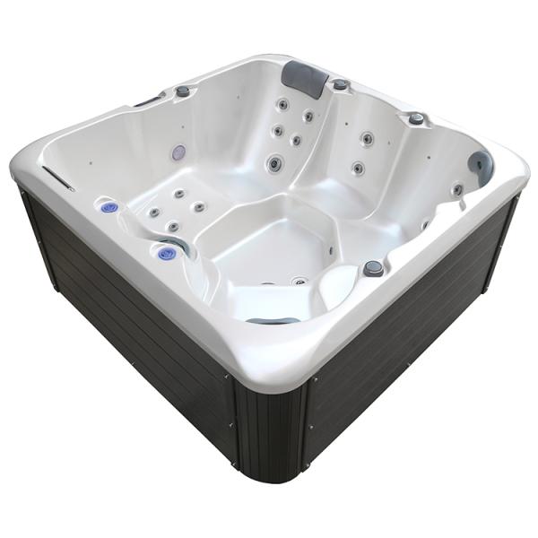 Modern Design American Acrylic Freestanding Hot Tub with 5 Years Warranty and 1900x1900x800mm Size for 4 Seats + 1 Lounger