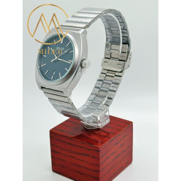 Производитель гравированные кожаные кварцевые черные полосы мужские часы для классических и современных универсальности