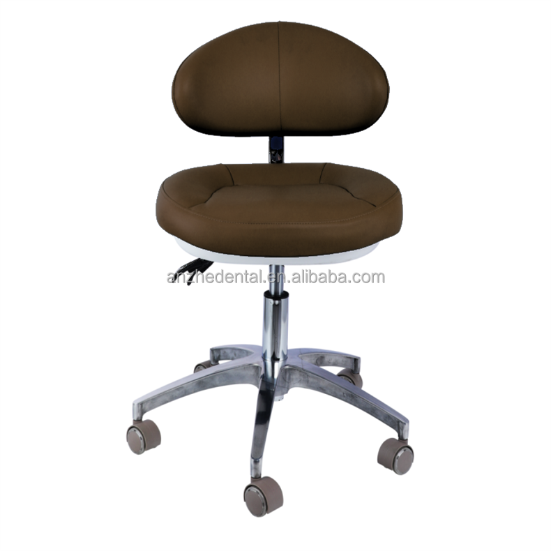 Micro Fiber Leather Dentist Stool Big Backrest Salon Stool Soft Cushion Surgical Stool For Dentist