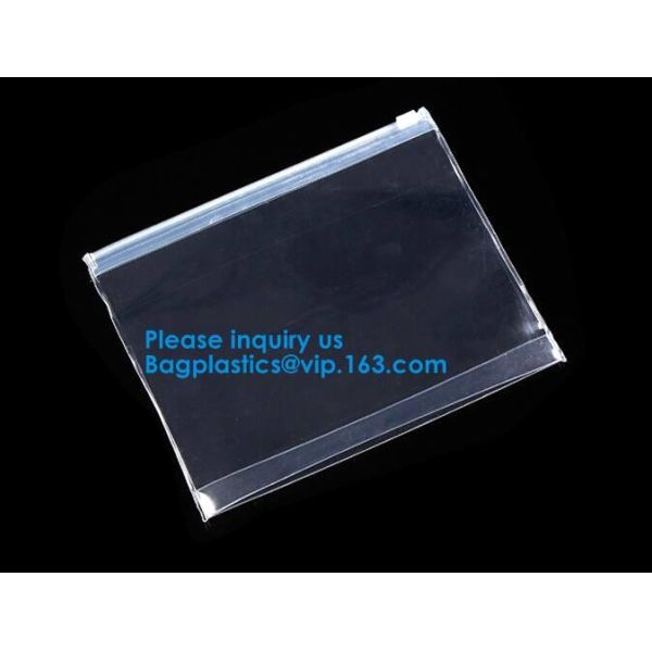 Water Proof Clear Pvc Slider Plastic Zipper Bag Resealable Zip Lock Packing Poly Bags Plastic Document Bags