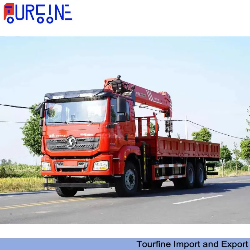 Construction Ready Shacman 6×4 14 Ton Straight Boom Truck Mounted Crane