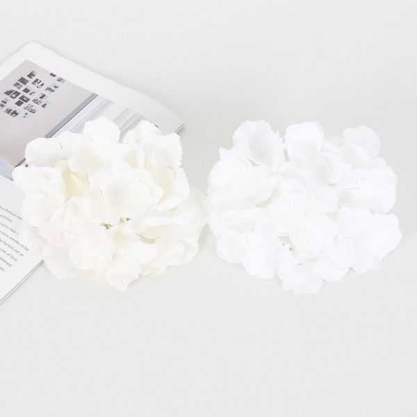 Wholesale of 27 pieces of frosted fabric hydrangea flower heads, artificial flowers for festival wedding road flower arrangement, flower wall base decoration and artificial flowers
