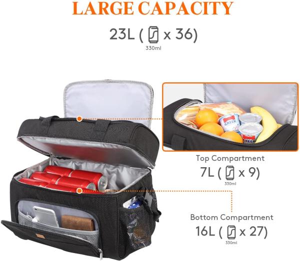 Large capacity Vans Custom Insulated Cooler Bag Picnic Soft Lightweight with Shoulder Strap