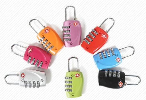 Zinc Alloy TSA 4-digital  travel lock& Fashion Design red Tsa Luggage Lock& 69.5g Tsa Bag Number Lock