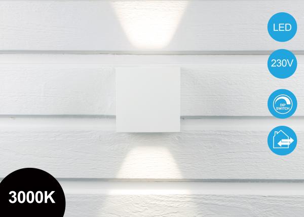 5 years warranty IP65 6W Outdoor Cube Decorative Up And Down LED Wall Light  Dimmable Driver