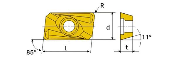 Вставки частей карбида APMT1135PDER филируя для токарного станка CNC