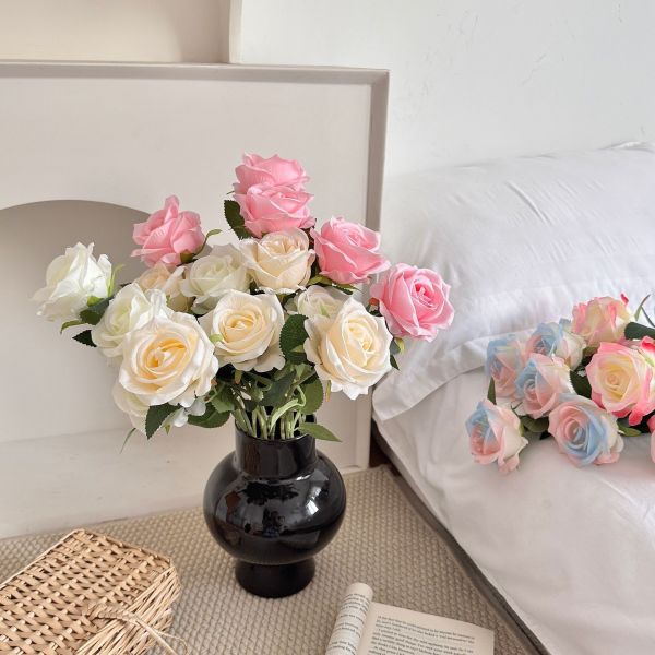 Artificial rose single, Valentine's Day home, wedding decoration, flower wall, artificial flower, artificial flower manufacturer wholesale
