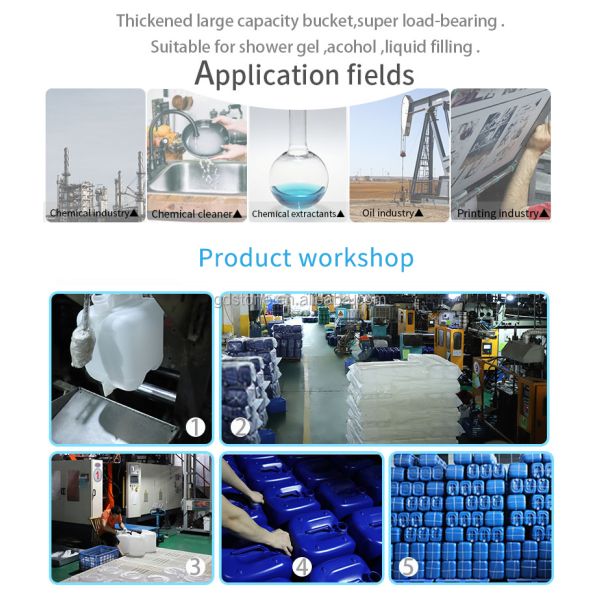 Plastic Tight Head 25L 5 Gallon Chemical Containers 63mm Rieke Opening