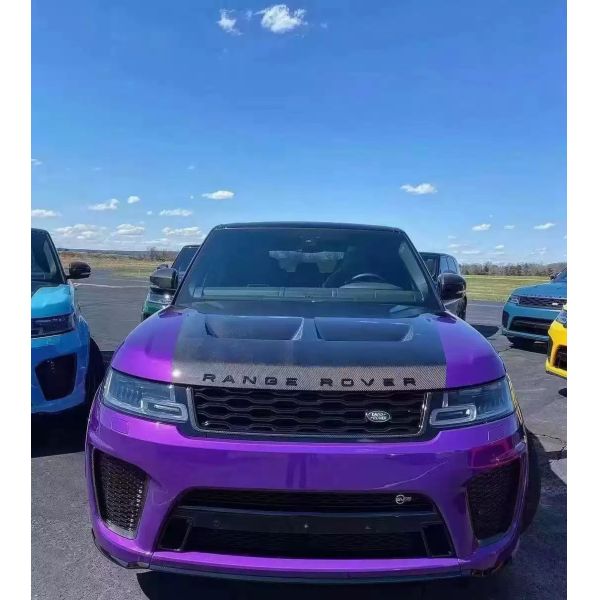 land rover Carbon Black Range Rover Sport SVR Cover Carbon Fiber Hole Hood Engine Cover