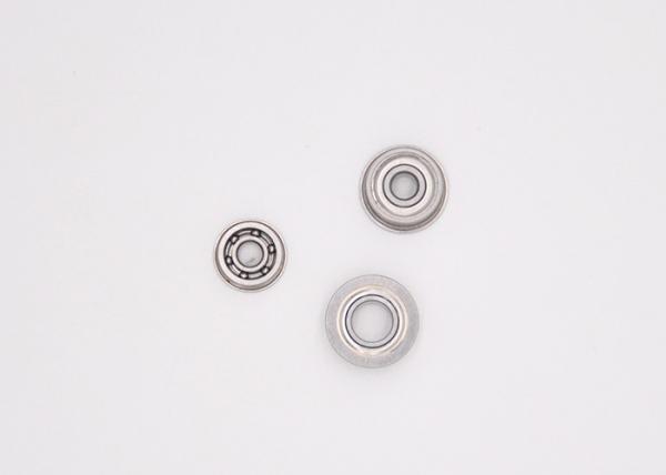 FR166ZZ Flanged Ball Bearing High Precision ABEC5 / ABEC3 Chromes Steel Stainless Steel