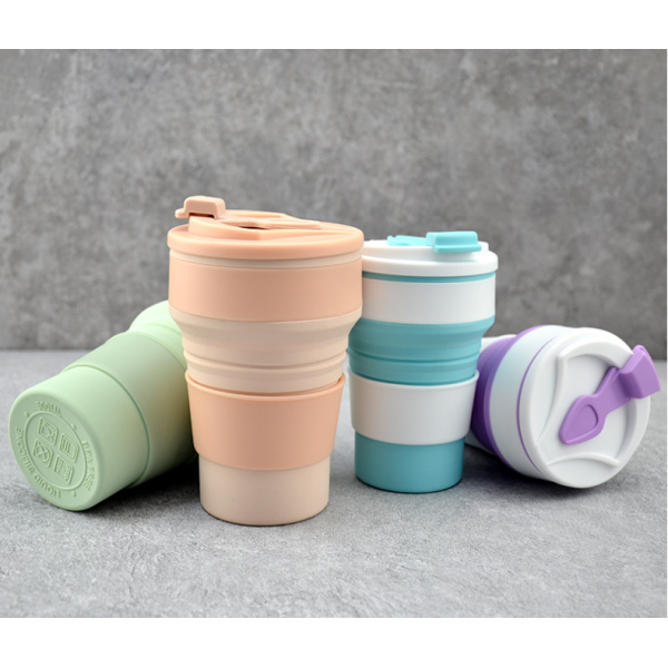 American Style Collapsible Travel Sport Mug Presents Design for Foldable Silicon Cups