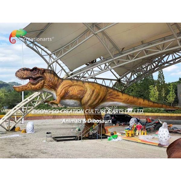 18m Giant Animatronic Waterproof T-Rex Dinosaur Model For Outdoor Exhibition