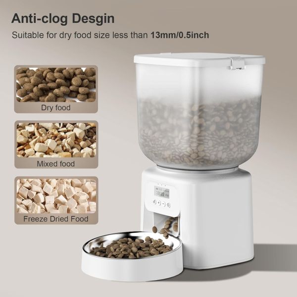 130 Degree Wide View Pet Feeder Two Way Audio App Remote Timed Feeding Design