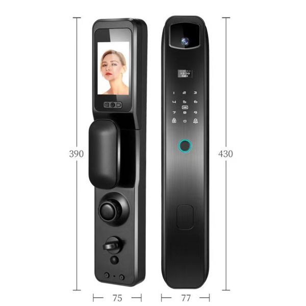 Secure Your Door with Tuya APP Controlled Waterproof Electric Rim Lock and Fingerprint