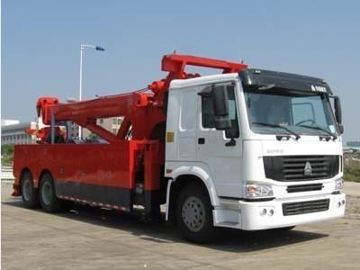 Tow Truck Wrecker 3 Axle Special Purpose Truck Flatbed 2 Cab Seats