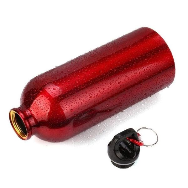 Plastic Lid Sport Aluminum Water Flask BPA Free Food Safe