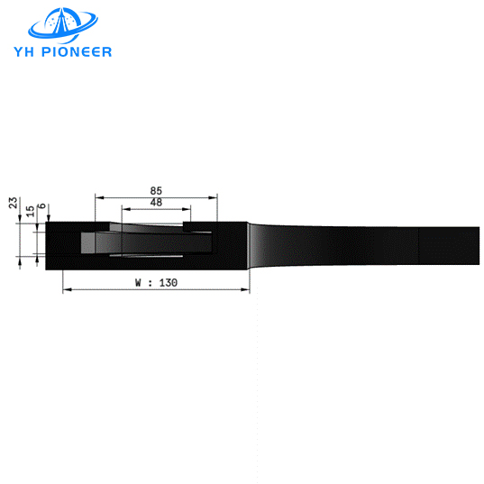 Rail de voie courbe modulaire pour l'intégration de systèmes de convoyeurs polyvalents et évolutifs