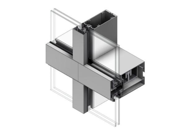 Waterproof Glass Aluminum Curtain Wall Systems High Security Performance