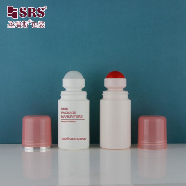 60ml 2 oz Custom Color PP PCR Eco-friendly Plastic Bottle Deodorant Roll on Packaging