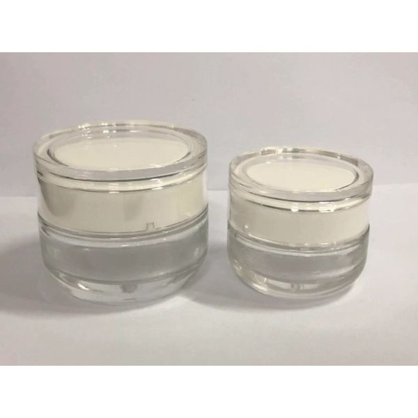 Soins de la peau cosmétiques en verre de bouteilles de pot réutilisés par rond et de lotion empaquetant la peinture et le Silkscreen d'OEM pour le maquillage