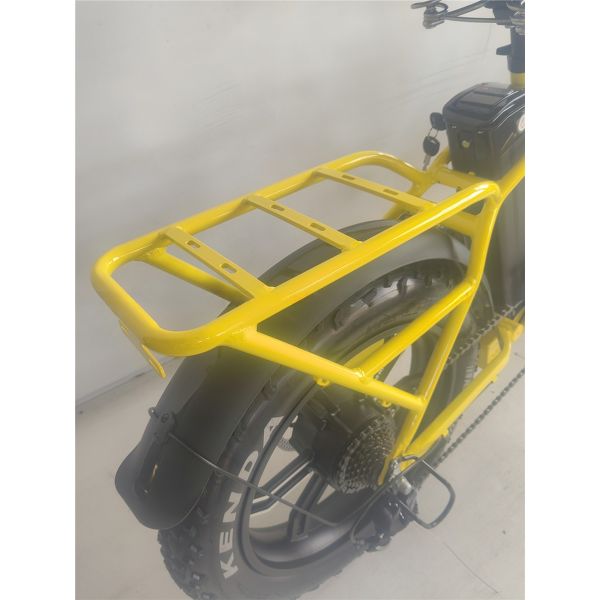750W 48V E Bicycle 20 Inch Yellow Fat Tire Electric Bike for 31-60 km Range per Power