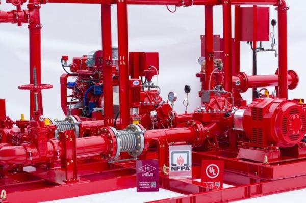 NM Fire UL/FM Skid Mounted Fire Pump Easy Transportation Horizontal 750 GPM