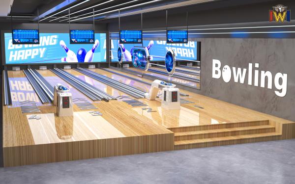 Interactive indoor bowling game center ALL-IN-ONE