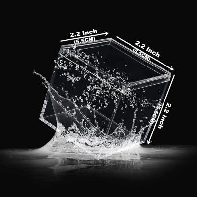 Acrylic Plastic Square Cube Small Box with Lid Decorative Storage Boxes Jewelry Display Mini Container for Home Candy