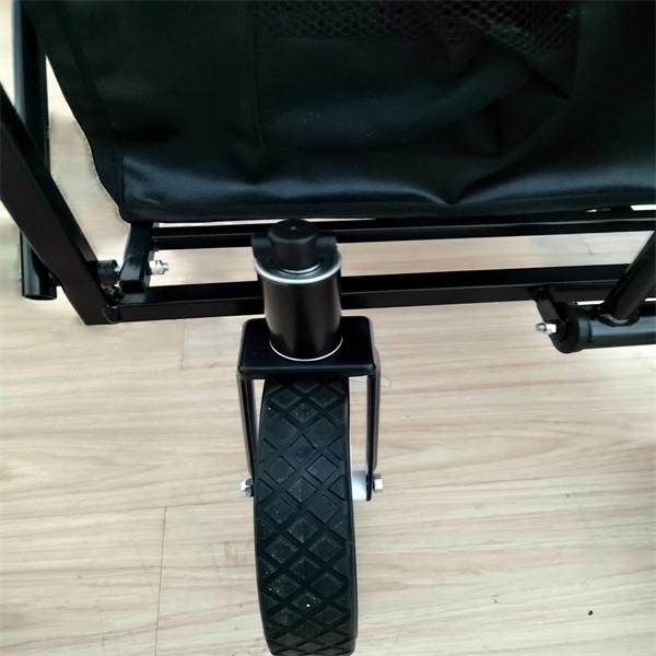 PVC 600D Foldable Beach Trolley All Terrain Folding Wagon For Camping Garden 107cm