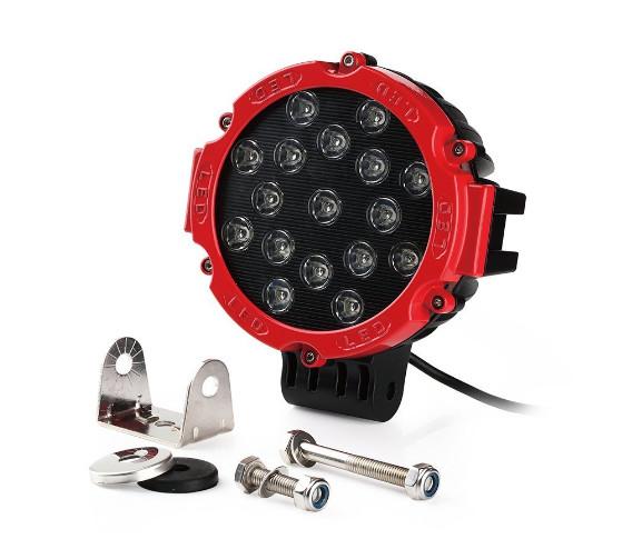 10-30VDC Round Outdoor 51 Watt  LED Flood Lights Stainless Steel Mounting Bracket