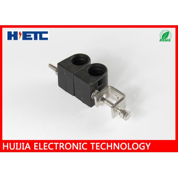 1 - 1/4 Two Way Through Type Coaxial Cable Clamp with PP & Stainless Steel Material