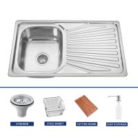 Cuenca de cocina de montaje superior de uno o dos agujeros con forma de tazón rectangular
