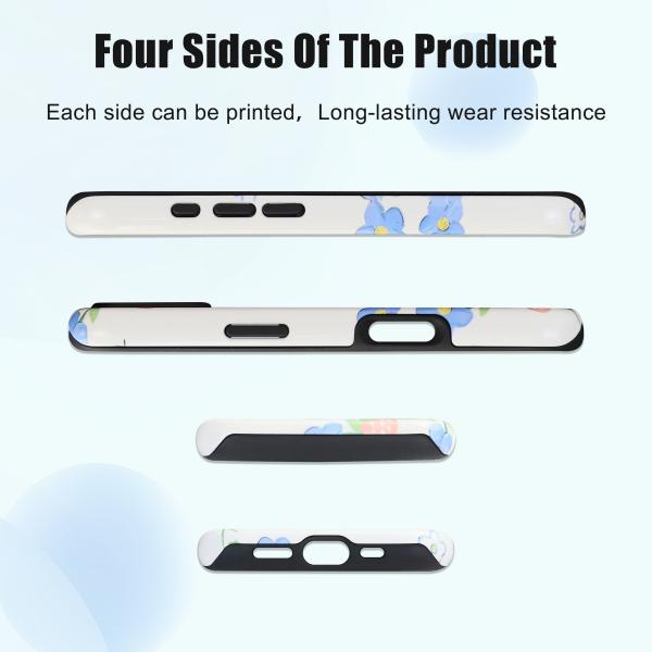 White 3D Sublimation Mobile Covers Custom Blank iPhone Covers 2 In 1
