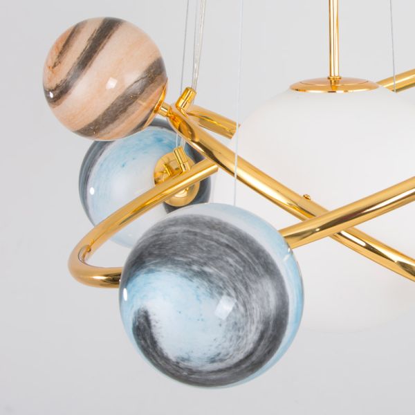 LED glass globe pendant light Wandering Earth planet chandelier(WH-MI-238)