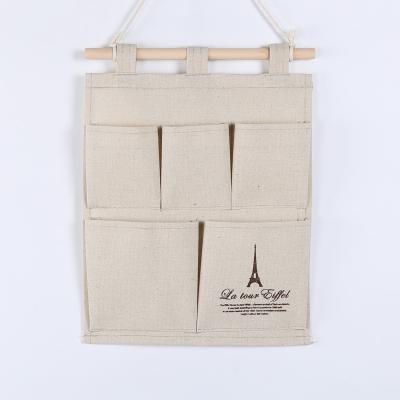 Puting hanging storage bag pockets organizer door wall chest holder customized white Eiffel